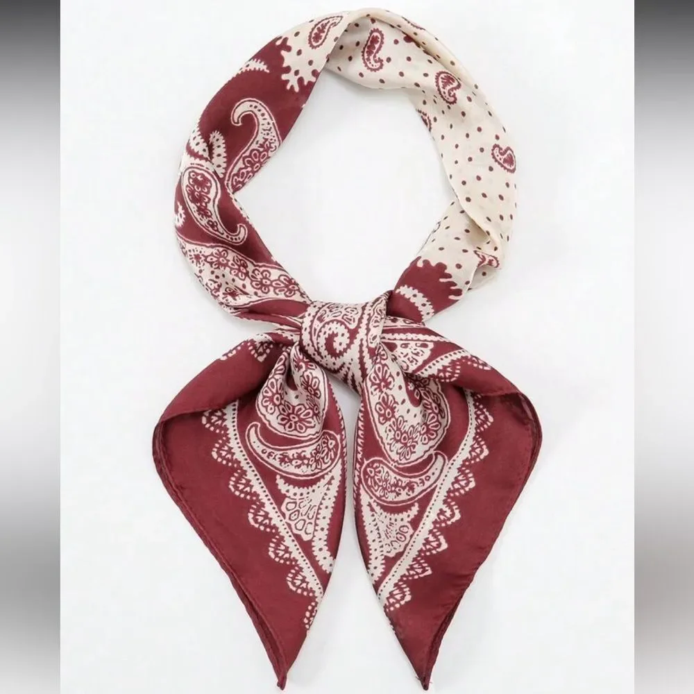 Red Paisley scarf P97